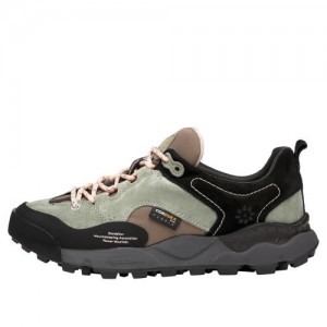 Men's Flower Mountain BACK COUNTRY Sneakers Black / Green | AUOLBQUZ