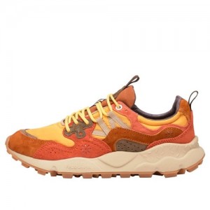 Men's Flower Mountain YAMANO 3 Sneakers Orange | AUJLWDKH