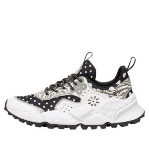 Women's Flower Mountain KOTETSU Sneakers Black / White | AUDWXZLS