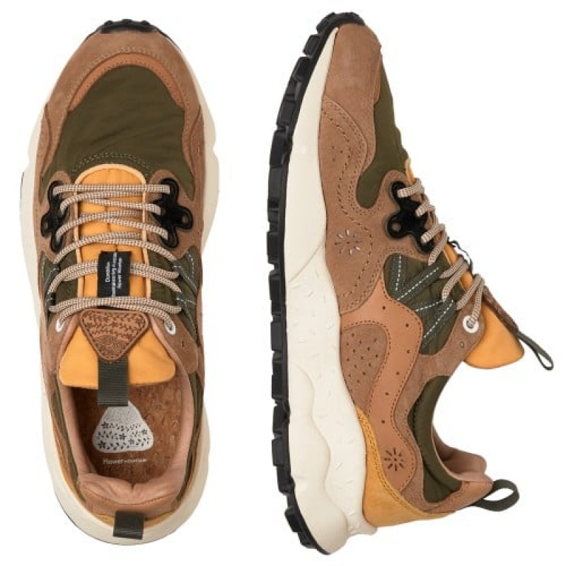 Men's Flower Mountain YAMANO 3 Sneakers Brown | AUAVQFHJ