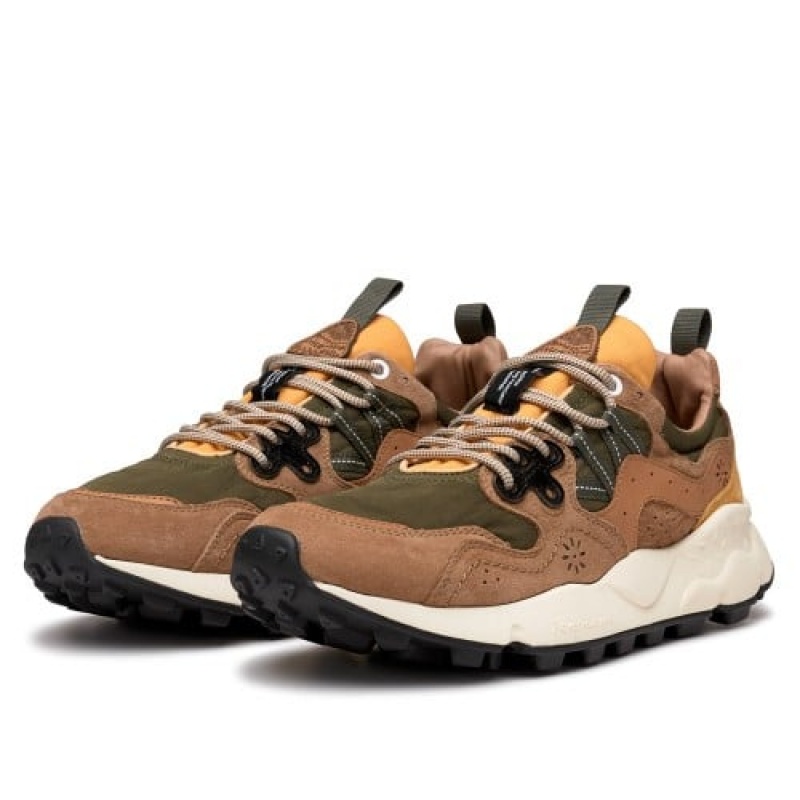 Men's Flower Mountain YAMANO 3 Sneakers Brown | AUAVQFHJ