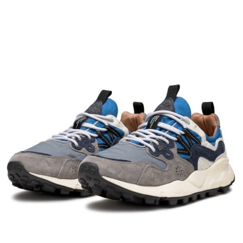 Men's Flower Mountain YAMANO 3 Sneakers Grey / Blue | AUHQILVA