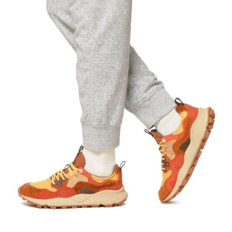 Men's Flower Mountain YAMANO 3 Sneakers Orange | AUJLWDKH