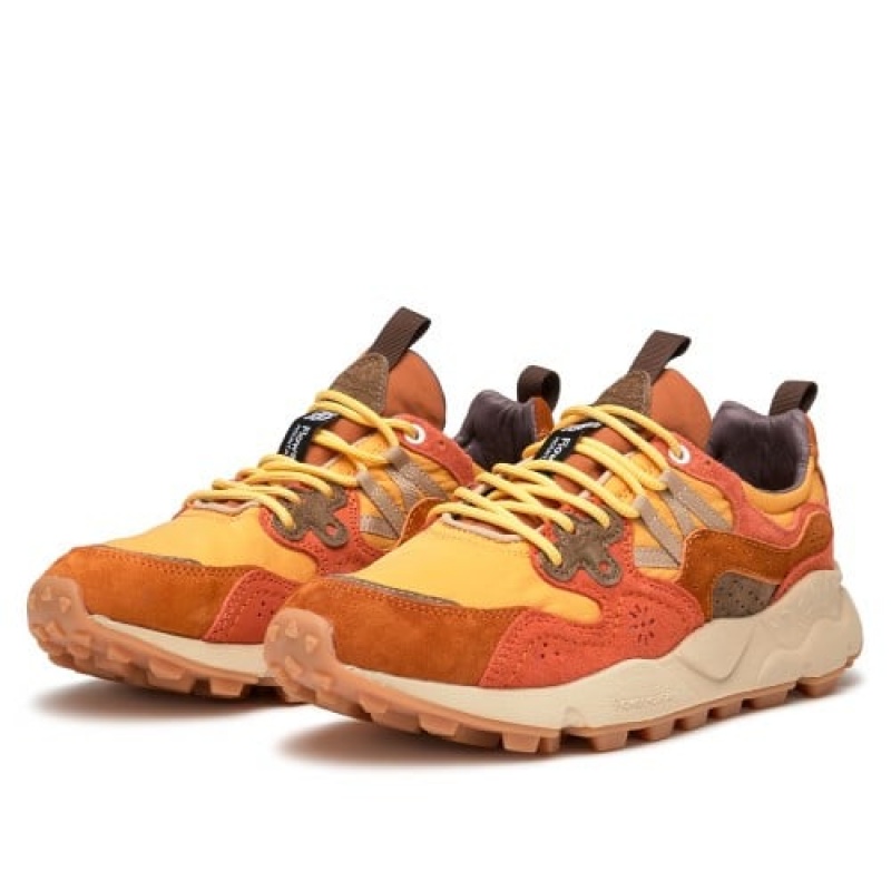 Men's Flower Mountain YAMANO 3 Sneakers Orange | AUJLWDKH