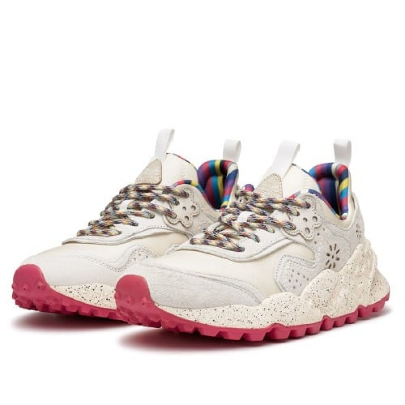 Women's Flower Mountain KOTETSU Sneakers White | AUIOGFEP