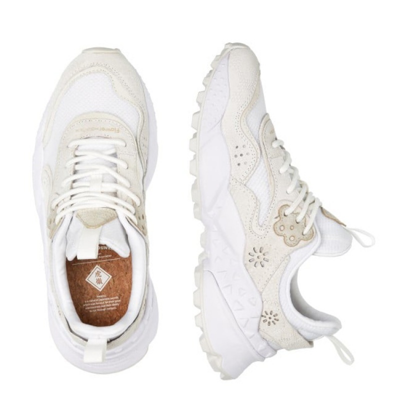 Women's Flower Mountain KOTETSU Sneakers White | AUWGUIPM