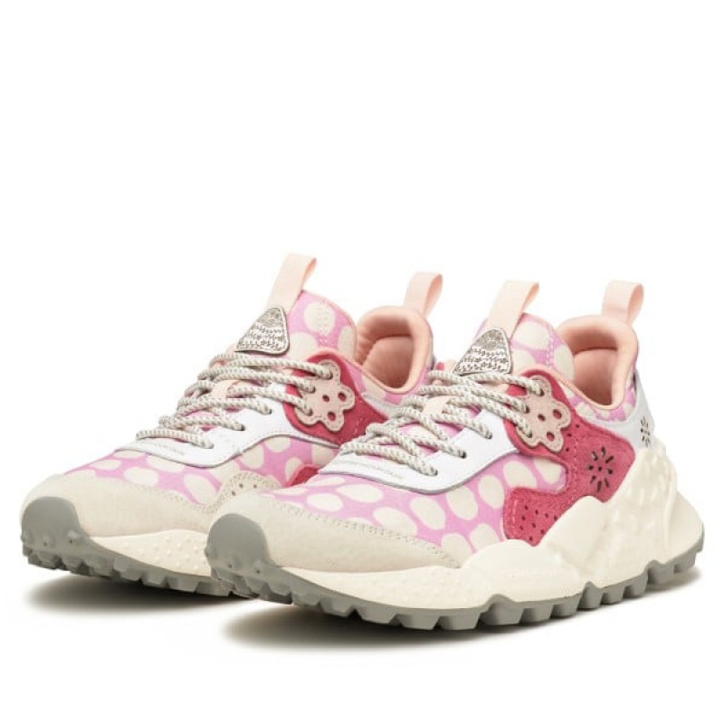 Women's Flower Mountain KOTETSU Sneakers White / Pink | AUBXNLPW