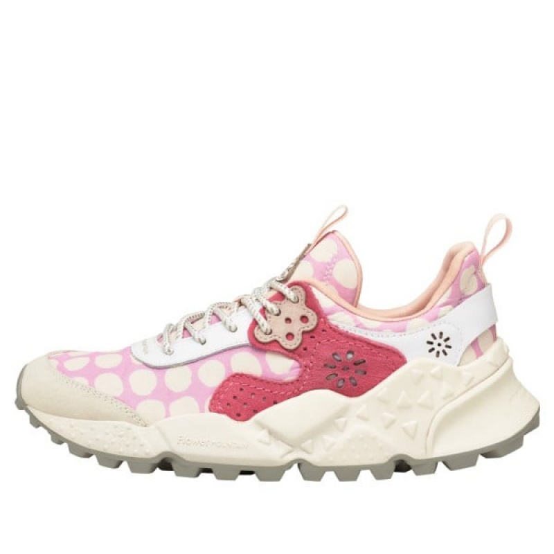 Women\'s Flower Mountain KOTETSU Sneakers White / Pink | AUBXNLPW