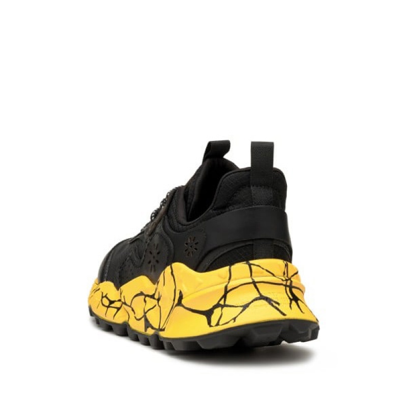 Women's Flower Mountain KOTETSU UNI Sneakers Black / Yellow | AUNUGEKT