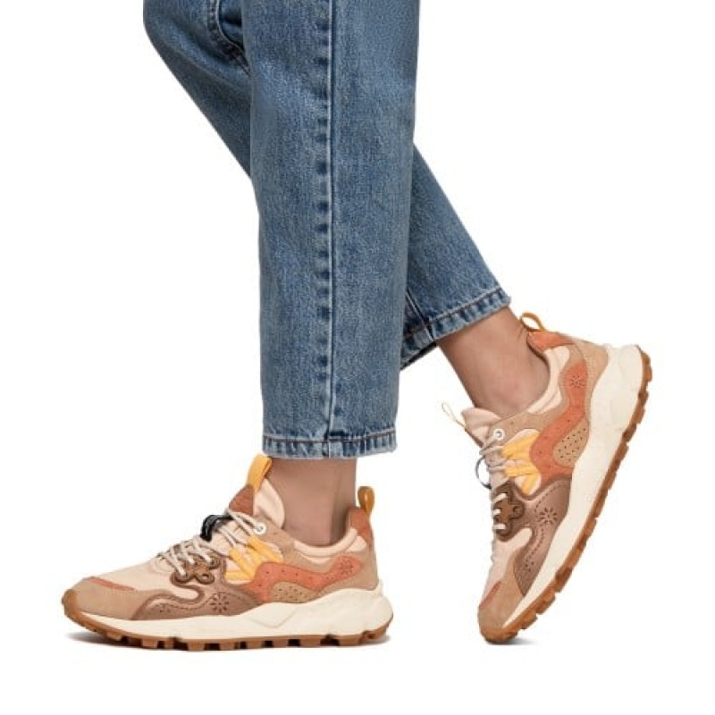 Women's Flower Mountain YAMANO 3 Sneakers Brown | AUFLKZOH