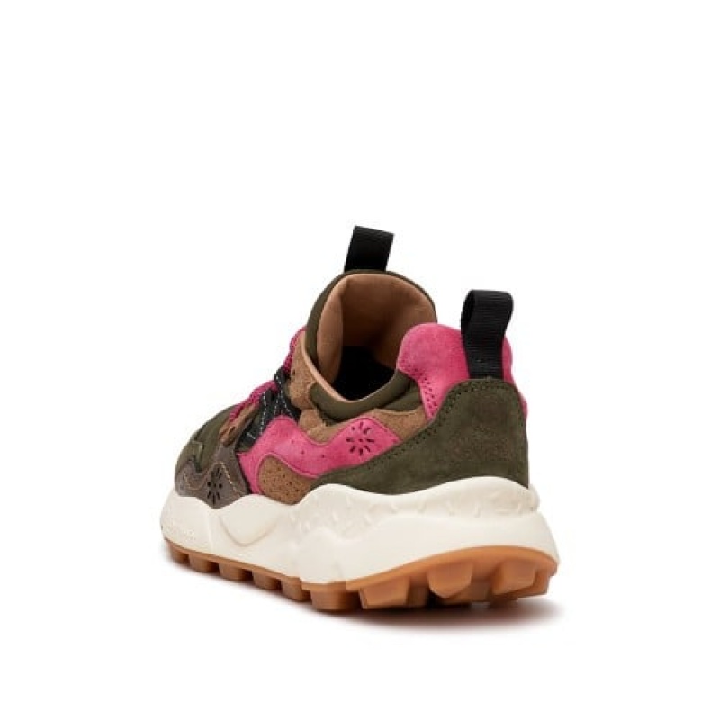 Women's Flower Mountain YAMANO 3 Sneakers Brown / Pink | AUCRQGAK